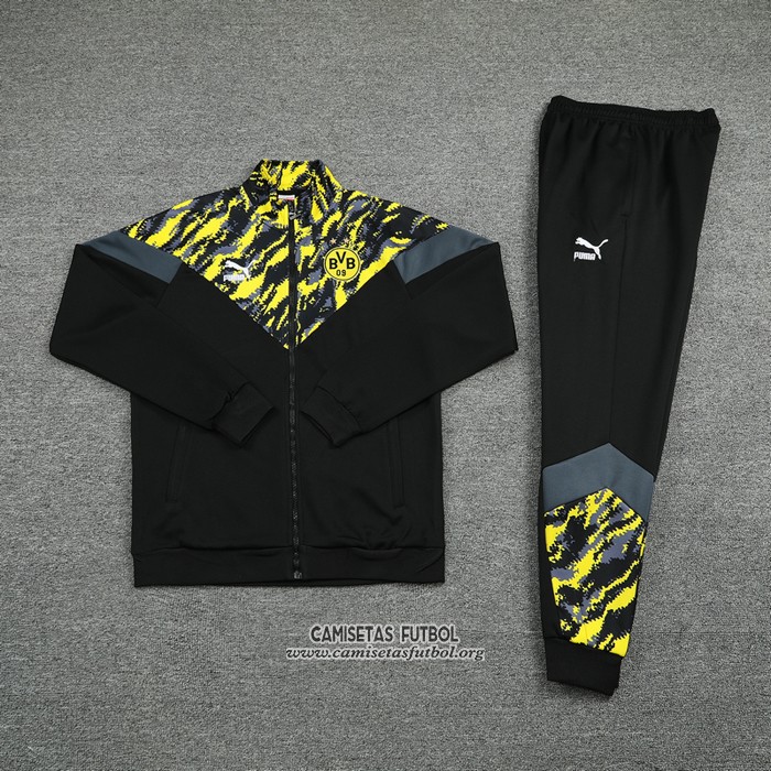 Chandal de Chaqueta del Borussia Dortmund 2021 Negro